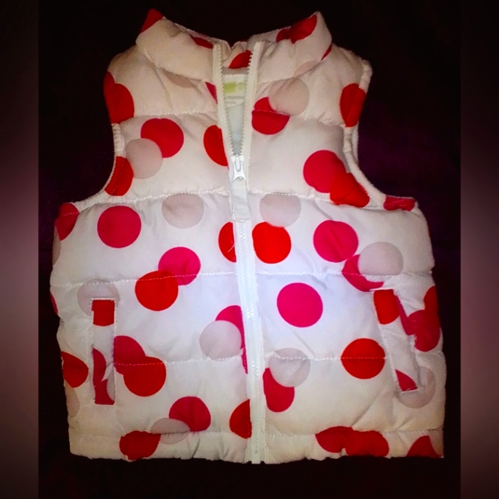 Baby girl 6-12 mth polka dot vest